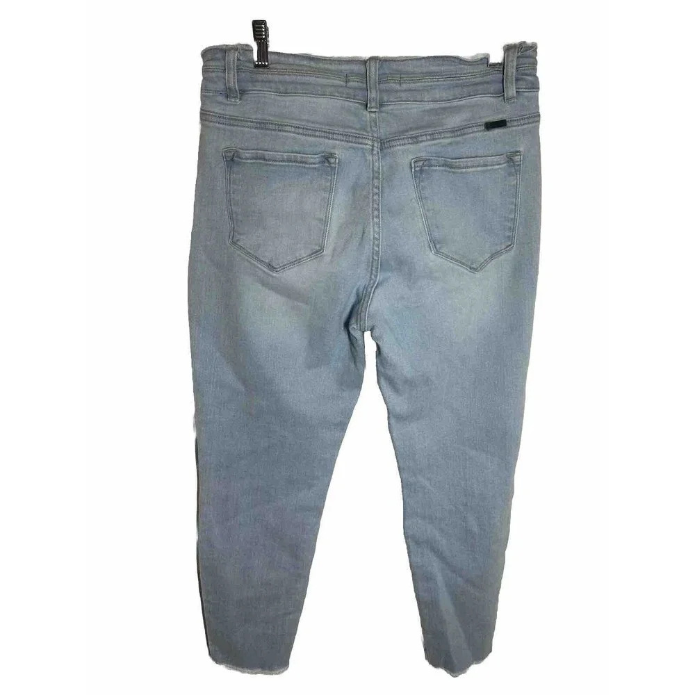 Kancan Women’s Estilo Distressed Light Wash Skinny Jeans Size 13/30